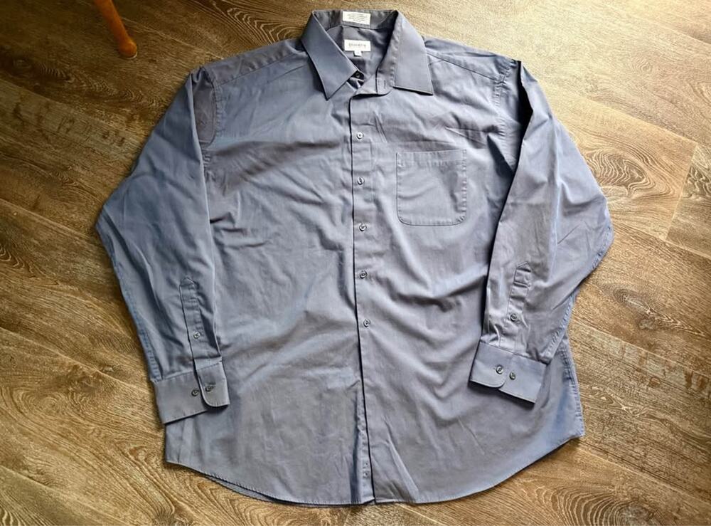 Men’s Wrinkle Free Concepts by Claiborne Color-Shift Button Up Top Size 18